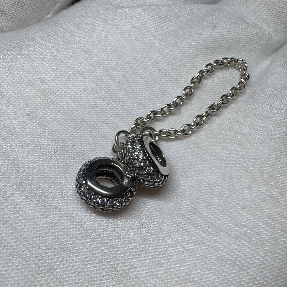 Pandora Sparkling Pavé Safety Chain Charm
